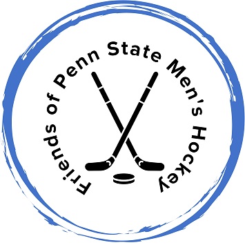 Crossed hockey sticks club emblem